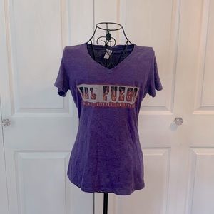 DelFuego Purple V neck T shirt